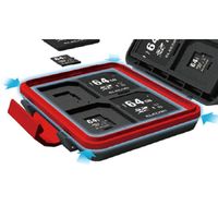 エスコ SDカードケース(耐衝撃/16枚/ブラック) EA759Z-14A 1個（直送品）