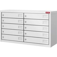 エスコ 766X240X447mm パーソナルキャビネット(10人用) EA954ES-56 1台（直送品）