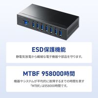 エスコ [7ポート] USB 5Gbpsハブ(ロック付) EA764AD-252 1個（直送品）