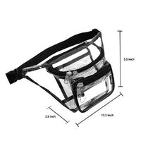 エスコ 343x89x140mm/4.1L ウェストポーチ(クリアー) EA927CK-28 1個（直送品）