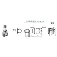エスコ 125V/3A 押しボタンスイッチ(2極双投/小型) EA940DA-157A 1個（直送品）