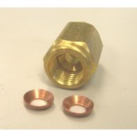 エスコ F3/8”xF3/8” インターナルフレアーユニオン EA443A-2A 1個（直送品）