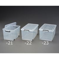 エスコ 390x550x350mm バックル収納ケース(キャスター付) EA506MB-21 1個（直送品）