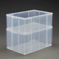 エスコ 430x650x230mm/50L 収納ケース(クリア/フタ無) EA506MH-12 1個（直送品）