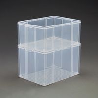エスコ 380x520x305mm/46L 収納ケース(クリア/フタ無/4個) EA506MH-9BA 1セット（直送品）