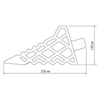 エスコ 118x256x120mm タイヤストッパー(大型車用) EA984VA-53 1個（直送品）