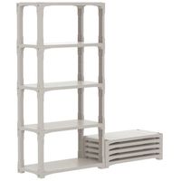 エスコ 900x450x 933mm/3段 ラック棚(超強化PP製) EA976AL-53 1台（直送品）