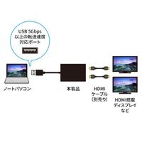 エスコ [USB3.1ーHDMI] ディスプレイアダプター(4K対応) EA764GY-180 1個（直送品）