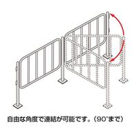 エスコ 1161x1338mm セーフティフェンス(連結用/スチール) EA983DG-18 1台（直送品）