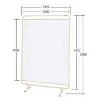 エスコ 1310x 430x2000mm パーティション(塩ビ/固定式) EA983DG-51 1台（直送品）