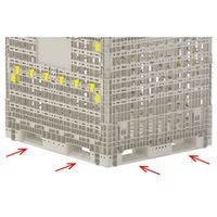 エスコ 1200x1020x905mm メッシュパレット(回転フォーク対応) EA985R-16 1台（直送品）