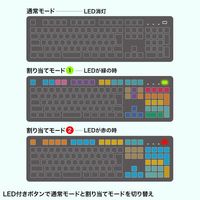 エスコ 443x134x33.6mm キーボード(プログラマブル) EA764AB-245 1個（直送品）