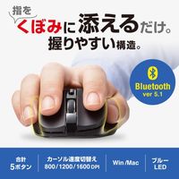エスコ [単3x1本] ワイヤレスマウス(BlueLED/左右非対称) EA764AA-257 1個（直送品）