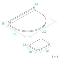 エスコ モニタアーム補強プレート(黒) EA764AG-291 1枚（直送品）