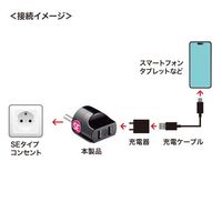 エスコ AC250V/6A [SEタイプ] 海外用変換プラグ EA940CD-102 1個（直送品）