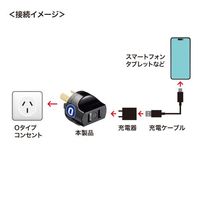 エスコ AC250V/6A [Oタイプ] 海外用変換プラグ EA940CD-106 1個（直送品）