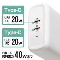 エスコ AC100Vー240V/USB充電器(USB PD対応) EA940CD-258 1個（直送品）
