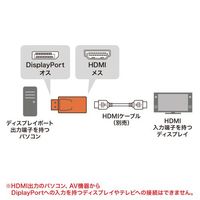 エスコ [DisplayPortーHDMI] 変換アダプター EA940PR-26 1個（直送品）