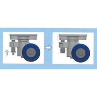 エスコ 100mm/1.4t キャスター(自在固定兼用/MCナイロン) EA986TL-31 1個（直送品）