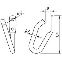 伊藤製作所 ネットフック7 (木ねじ付き) NTF7B-V 1セット(100個(木ねじ2