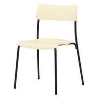 サンケイ レセプションチェア スタッキング式 4本脚椅子 アイボリー 1箱（4脚入）ミーティングチェア 日本製 幅513、座高430ｍｍ