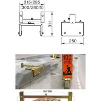 縁石用サインホルダー　看板巾280 SBH-E-280 1セット(5個入) 伊藤製作所（直送品）