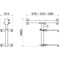 サインホルダーガードケーブル支柱用　看板巾300 SBH-CN-300 1セット(10個入) 伊藤製作所（直送品）