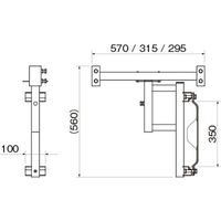 サインホルダー ガードレールビーム用　看板巾550 SBH-HN-550 1セット(10個入) 伊藤製作所（直送品）