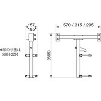 サインホルダー ガードレール支柱用　看板巾280 SBH-2ZN-280 1セット(3個入) 伊藤製作所（直送品）