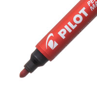 パイロット パーマネントマーカー100 油性ペン 中字丸芯 レッド 赤 MPM-10F-R 1本