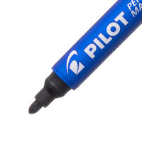 パイロット パーマネントマーカー100 油性ペン 中字丸芯 ブルー 青 MPM-10F-L 1本