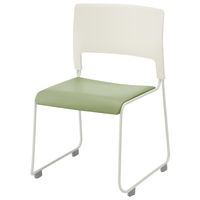 中央可鍛工業 MORループスタッキングチェア(抗菌・耐アルコール・耐次亜塩素酸) ライトグリーン 1箱(5脚入) オリジナル