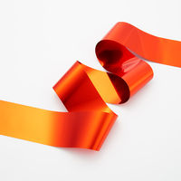 日幼 メッキテープ 幅5cm×100m巻 赤　5巻