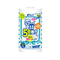 トイレットペーパー 5倍巻き 2ロール パルプ シングル 250m ペンギン 芯なし 超ロング 1ケース（2ロール入×16パック） 丸富製紙