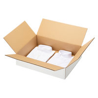 【底面B3】【120サイズ】 白ダンボール（浅型タイプ） 外寸：幅540×奥行390×高さ145mm 1セット（30枚：10枚入×3梱包） 森紙業