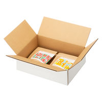 【底面B4】【80サイズ】 白ダンボール（浅型タイプ） 外寸：幅385×奥行275×高さ135mm 1セット（30枚：10枚入×3梱包） 森紙業