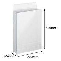 「現場のチカラ」 スーパーバッグ 宅配袋（紙製） フィルム貼り 白 特小（60サイズ対応） 封かんシール付 1セット（200枚）  オリジナル