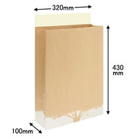 ネクスタ デザイン宅配袋（FSC(R)認証） 茶 大サイズ 封かんシール付 1セット（100枚：10枚入×10パック）