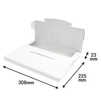 厚紙メール便対応ケース（コートボール素材）1セット（100枚：10枚入×10パック） 縦225×横308×高さ23mm 今村紙工