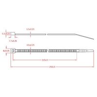 エスコ 250x 4.8mm 結束バンド(耐薬品性/100本/PP) EA475BA-250 1セット(1000本:100本×10袋)（直送品）