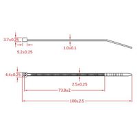 エスコ 100x 2.5mm 結束バンド(耐熱/ライトグリーン/100本 EA475BB-100 1セット(3000本:100本×30袋)（直送品）