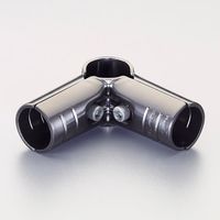 エスコ [パイプラック用] 4方向メタルジョイント(ブラック/2個) EA976BY-107 1セット(6個:2個×3パック)（直送品）