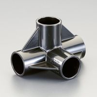 エスコ [パイプラック用] 4方向プラスチックジョイント(ブラック) EA976BY-321 1セット(20個)（直送品）
