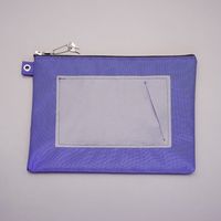 エスコ 260x370x15mm/A4 メールバッグ(紺/鍵付) EA762DD-41 1セット(4個)（直送品）