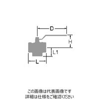 エスコ Rc 1/2” 三方ボールバルブ(竪形/真鍮製) EA470BA-304 1個（直送品）