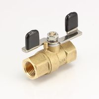 エスコ G3/8”xRc3/8” ボールバルブ(真鍮製/蝶ハンドル) EA425CA-33 1セット(5個)（直送品）