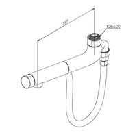 エスコ シャワーホースセット(壁付水栓用) EA468BX-101A 1組(1個)（直送品）
