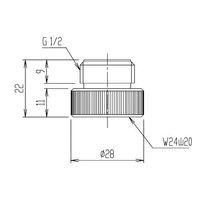 エスコ W24山20 シャワーホースアダプター(TOTO大口径用) EA468HD-21 1セット(10個)（直送品）