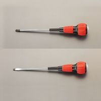 エスコ 2本組 [+ ー]電工ドライバー(打撃可/ロング) EA557AJ-20 1セット(3セット)（直送品）