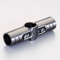 エスコ [パイプラック用] 4方向メタルジョイント(ブラック) EA976BY-116 1セット(10個)（直送品）